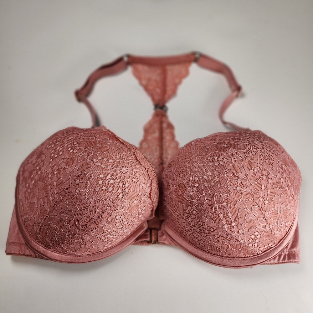PINK Victoria's Secret Date PushUp Bra 34DD Rose Gold Barbiecore Y2K Coquette
